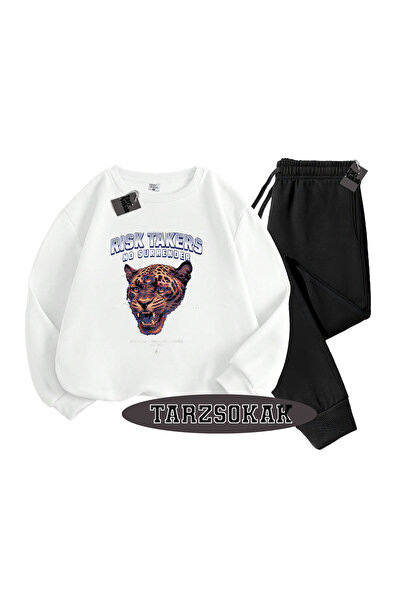 Tarzsokak Λευκό Μπισκιλέτ Ρίζαν Ρέιζιν Λεπτομερές Σετ δύο τεμαχίων