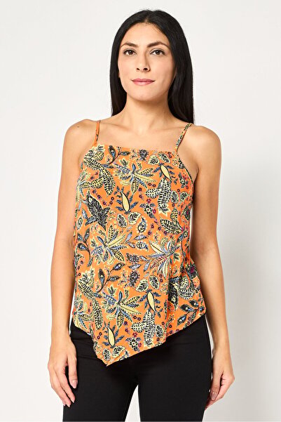 PROMOD Women Scoop Neck Sleeveless Floral Print Tank Top, Multicolor