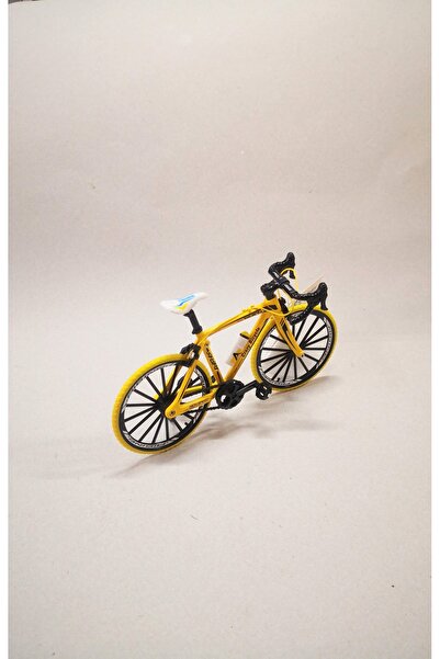 Denizatı Metal Çek-Bırak Bisiklet Sarı 14 cm - Sürtmeli Mekanizma, Metal Gövd...