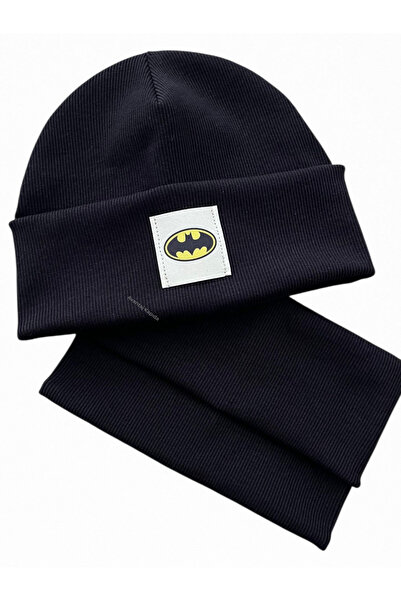 Mustran Children's Figure and Symbol Themed 95% Cotton Ribbed Beanie Neck Collar Set of 2 – Handcrafted – Unisex (Ages 3–8)