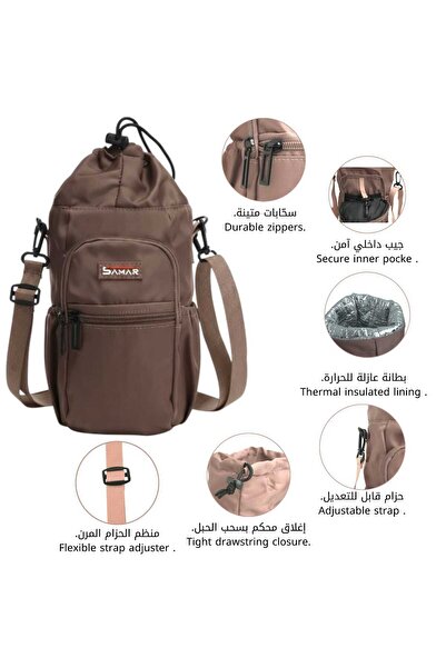 Samar Versatile, multi-pocket crossbody bag - 40 oz. capacity - 6 attractive colors, stylish and practical design