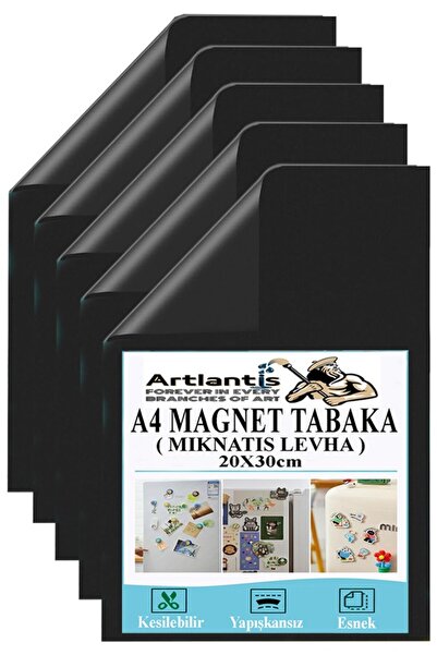 Artlantis A4 Magnet Tabaka 5 Adet Manyetik Mıknatıs Levha 20x30 cm Esnek Kali...