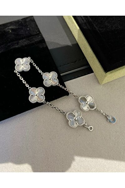 Finery by Nerrs Lazer kesim Silver yonca bileklik