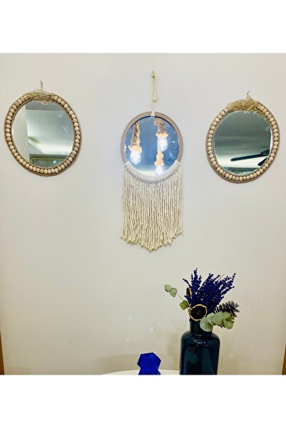 kattuna Bead Mirror and Macrame Set of 3