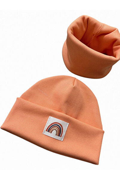 Mustran 95% Cotton Handmade 2-Piece Beret Neck Collar Set for Children Aged 4-12 | Double Layer 4 Layer Ear Protection Gift