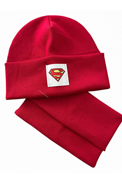 Mustran Children's Figure and Symbol Themed 95% Cotton Ribbed Beanie Neck Collar Set of 2 – Handcrafted – Unisex (Ages 3–8)