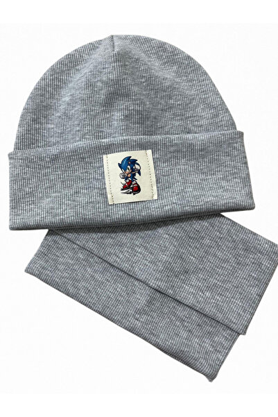 Mustran Children's Figure and Symbol Themed 95% Cotton Ribbed Beanie Neck Collar Set of 2 – Handcrafted – Unisex (Ages 3–8)