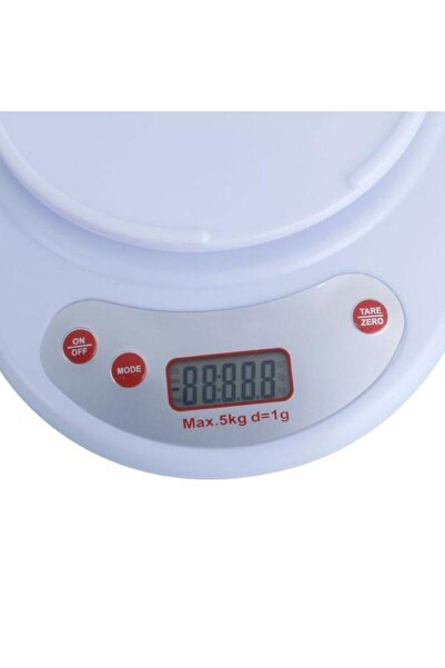 SmartElectro Cântar de bucătărie digital cu bol detașabil, 5 kg, precizie 1 g, funcție TARE, afișaj LCD alb