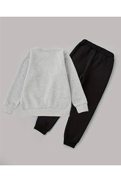 No Plan Girls/Boys Bottom Top Capybara Luck Printed Round Neck Sweatshirt Set