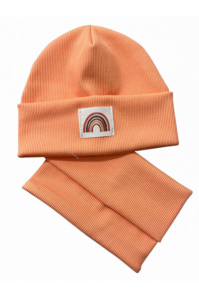 Mustran Children's Figure and Symbol Themed 95% Cotton Ribbed Beanie Neck Collar Set of 2 – Handcrafted – Unisex (Ages 3–8)