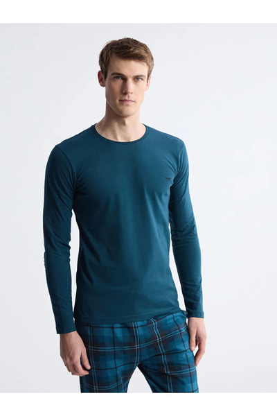 LC Waikiki Ανδρικό κοστούμι πιτζάμα Petrol Standard Mold