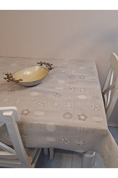 Başak Ev Tekstili Imported Erasable Pvc Tablecloth – Non-Slip Base, Fabric-Look Pvc Table Cover