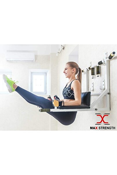 MAX STRENGTH Wall Mounted Pull Up Bar & Dip Station Multifunctional Power Tower for Home Gym, Chin-Up Bar & Stren