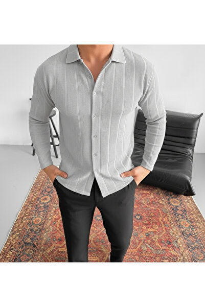 viperkombin قميص رجالي بقصة واسعة من قماش التوك العثماني