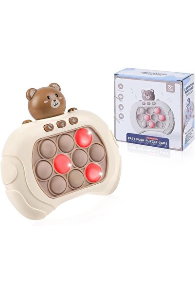 Riva Quick Push Pop Fidget - Handheld Sensory Bubble Toy for Kids & Adults (Beige)