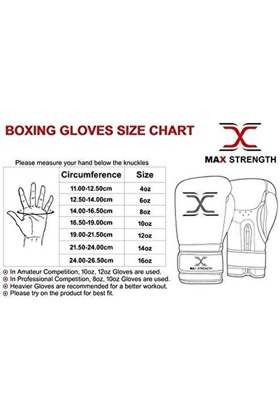 MAX STRENGTH MAXSTRENGTH Boxing Gloves Sparring Kickboxing Muay Thai (Black & White, 12oz)