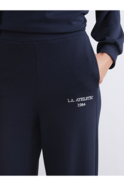 LC Waikiki LCW Modest Lacivert L.a. Athletic Nakışlı Kadın Eşofman Altı W5JE25Z8