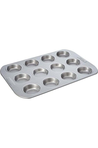 007 Prestige 12-cup Tin Bun/Baking Pan Chrome 38x25.7x1.7 cm
