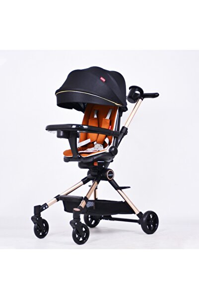 Toybox Two Way Fast Folding Baby Stroller Lightweight and Portable Travel Stroller - Black