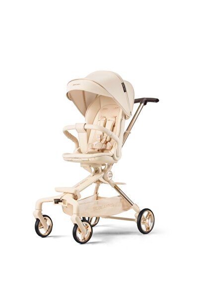 Toybox Two Way Fast Folding Baby Stroller Lightweight and Portable Travel Stroller - Beige