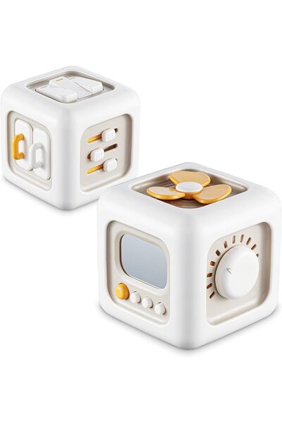 Arabest 6 in 1 Busy Cube Toy, Sensory Learning Activity Center for Toddlers, ...