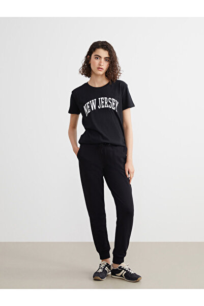 LC Waikiki XSIDE Siyah Beli Lastikli Kadın Jogger Eşofman Altı W5I892Z8