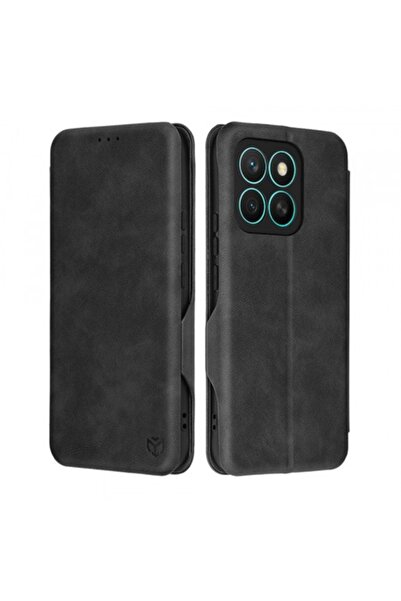 Stef's Cat Husă pentru Honor X8c, Safe Wallet Plus, Neagră