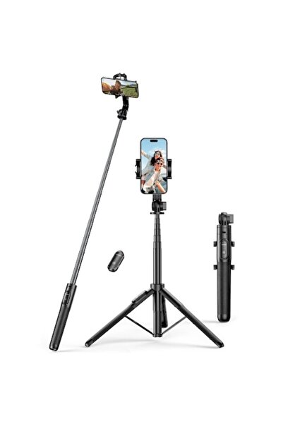 Stef's Cat Selfie Stick for Phone with Tripod and Remote, Y30, Black