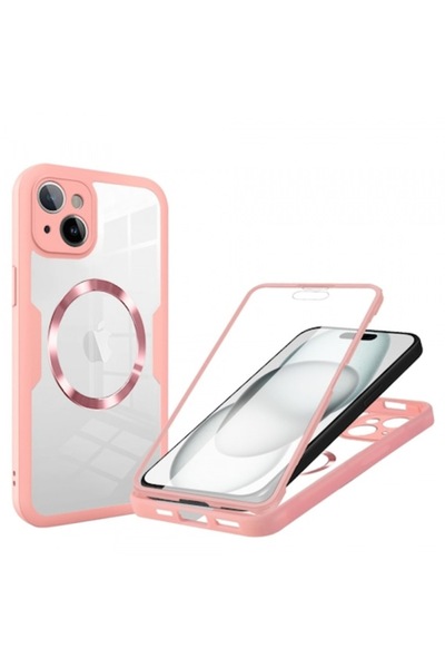 Stef's Cat Carcasă MagSafe pentru Apple iPhone 15, ColorVerse 360, roz