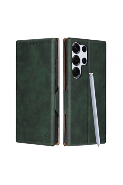 Stef's Cat Case for Samsung Galaxy S25 Ultra S938, Safe Wallet Plus, Green