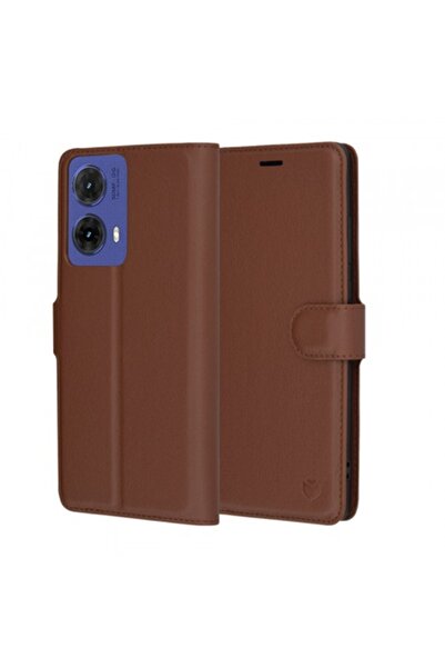 Stef's Cat Θήκη τηλεφώνου για Motorola Moto G85, Δερμάτινη θήκη, καφέ