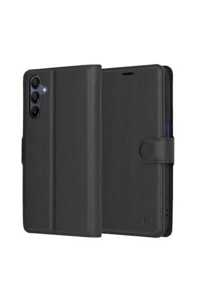 Stef's Cat Δερμάτινη θήκη για Samsung Galaxy A15 5G (A156/A155) - Μαύρη