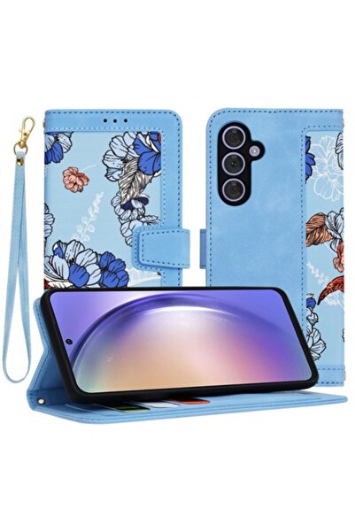 Stef's Cat Калъф за Samsung Galaxy A54 (A546), FlipCraft, Син
