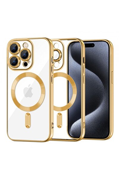 Stef's Cat Carcasă MagSafe pentru Apple iPhone 15 Pro, Cristal Luxos, Auriu