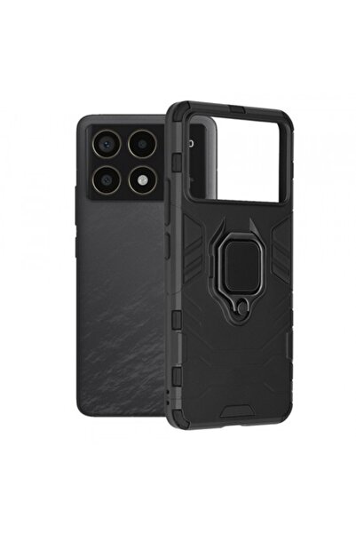 Stef's Cat Husă de telefon pentru Xiaomi Poco F6 Pro, Shield, Negru