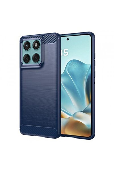 Stef's Cat Husă pentru Motorola Edge 60 Fusion / Edge 60, Carbon, Albastră