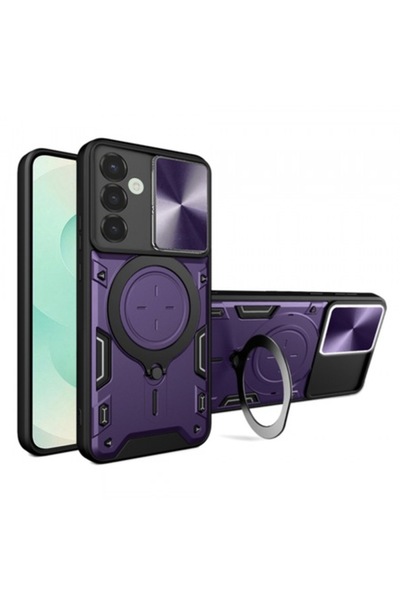 Stef's Cat Θήκη για Samsung Galaxy S25+ S936, CamGuard Pro, Μωβ