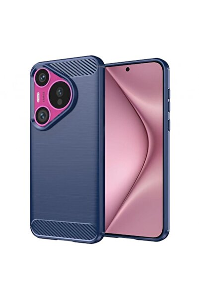 Stef's Cat Husă pentru Huawei Pura 70, Techsuit Carbon, Albastră