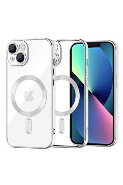 Stef's Cat Carcasă MagSafe pentru Apple iPhone 13, Cristal Luxos, Argintie