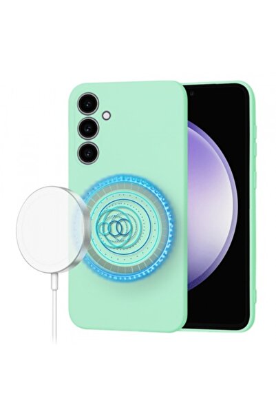 Stef's Cat Husă MagSafe pentru Samsung Galaxy S23 FE S711, SoftFlex, Verde