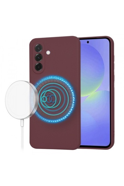 Stef's Cat Husă MagSafe pentru Samsung Galaxy A36 A366, SoftFlex, Maro