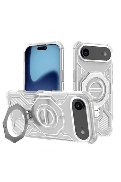 Stef's Cat Husa pentru Apple iPhone 17 Air, Carbon Shield Pro, Alba