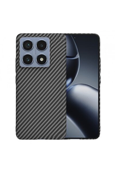 Stef's Cat Калъф за Xiaomi 14T Pro, Карбонитова Фибро Обвивка, Черен