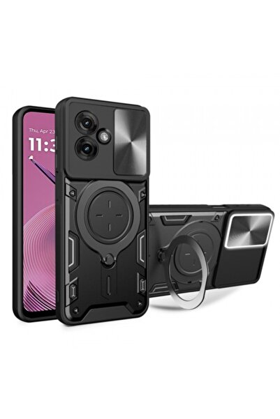 Stef's Cat Θήκη για Motorola Moto G55, CamGuard Pro, Μαύρη