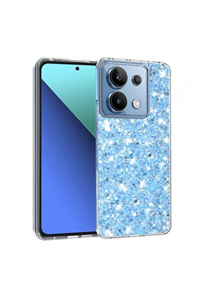Stef's Cat Θήκη για Xiaomi Redmi Note 13 4G, Λαμπερό γκλίτερ, ανοιχτό μπλε