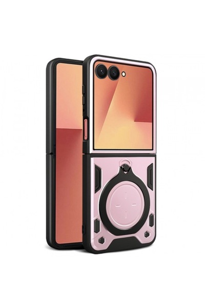 Techsuit Θήκη για Samsung Galaxy Z Flip7 F766, CamGuard Pro, Ροζ Χρυσή