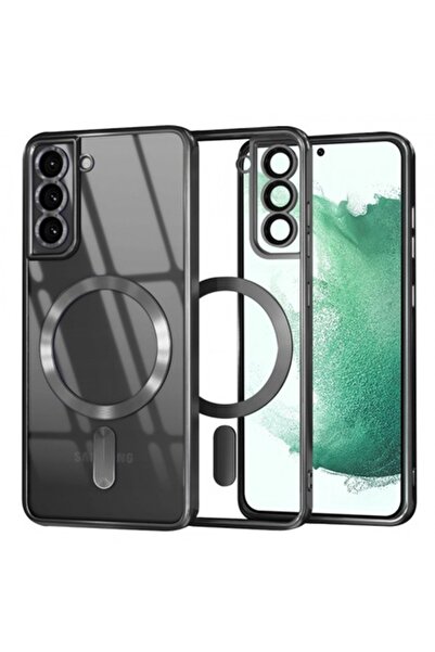Stef's Cat Husă MagSafe pentru Samsung Galaxy S22+ 5G S906, Cristal Luxos, Negru