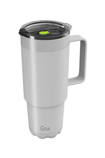 007 Stainless Steel Thermal Cup with Handle — 600ml Double-Wall Vacuum Insula...