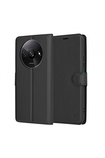 Stef's Cat Husă pentru Xiaomi Redmi A3x / A3, Folio din piele, Negru