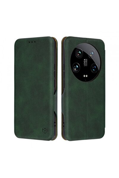 Stef's Cat Husă pentru Xiaomi 14 Ultra, Safe Wallet Plus, Verde